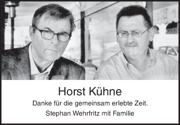 Anzeige von Horst Kühne von MGO