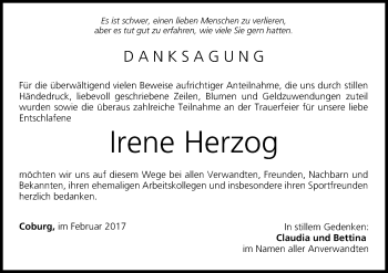 Anzeige von Irene Herzog von MGO