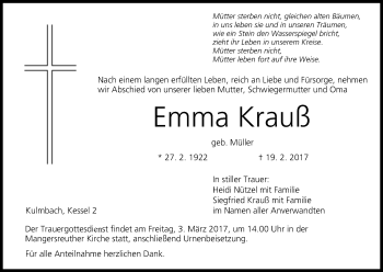 Anzeige von Emma Krauß von MGO
