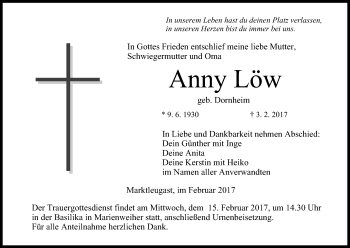 Anzeige von Anny Löw von MGO