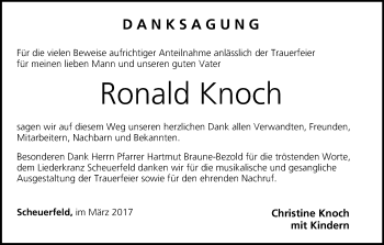 Anzeige von Ronald Knoch von MGO