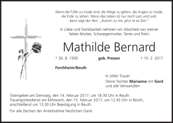 Anzeige von Mathilde Bernard von MGO
