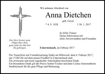 Anzeige von Anna Dietchen von MGO