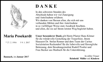 Anzeige von Maria Posekardt von MGO