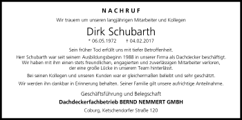 Anzeige von Dirk Schubarth von MGO