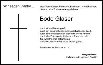Anzeige von Bodo Glaser von MGO