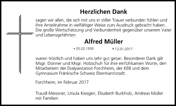 Anzeige von Alfred Müller von MGO