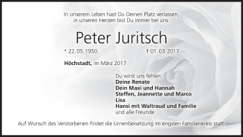 Anzeige von Peter Juritsch von MGO
