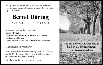 Anzeige von Bernd Döring von MGO