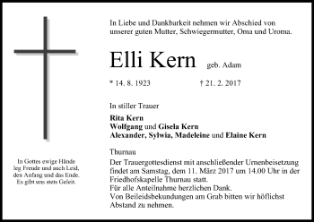Anzeige von Elli Kern von MGO