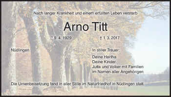 Anzeige von Arno Titt von MGO