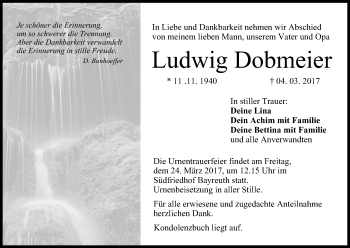 Anzeige von Ludwig Dobmeier von MGO
