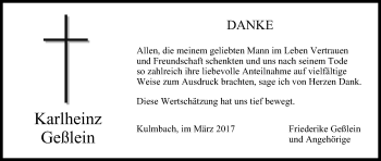 Anzeige von Karlheinz Geßlein von MGO