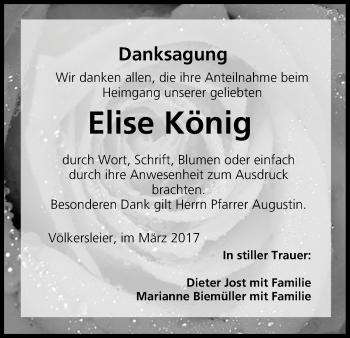 Anzeige von Elise König von MGO