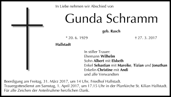 Anzeige von Gunda Schramm von MGO