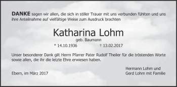 Anzeige von Katharina Lohm von MGO