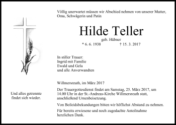 Anzeige von Hilde Teller von MGO