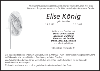 Anzeige von Elise König von MGO
