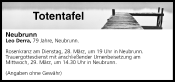 Anzeige von Totentafel vom 28.03.2017 von MGO