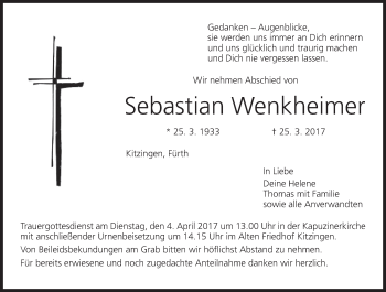 Anzeige von Sebastian Wenkheimer von MGO