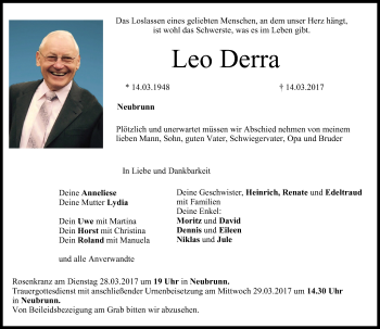 Anzeige von Leo Derra von MGO