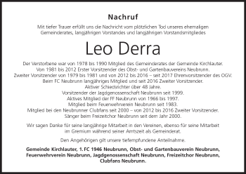 Anzeige von Leo Derra von MGO