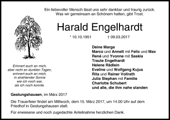 Anzeige von Harald Engelhardt von MGO