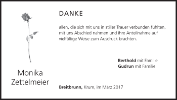 Anzeige von Monika Zettelmeier von MGO
