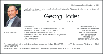 Anzeige von Georg Höfler von MGO