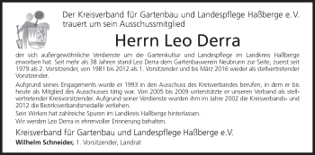 Anzeige von Leo Derra von MGO