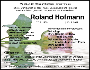 Anzeige von Roland Hofmann von MGO