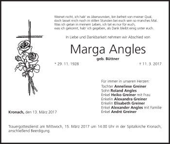 Anzeige von Marga Angles von MGO