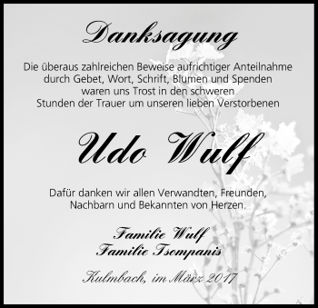 Anzeige von Udo Wulf von MGO