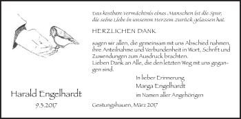 Anzeige von Harald Engelhardt von MGO
