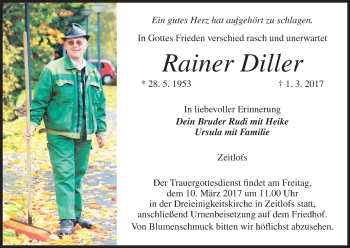 Anzeige von Rainer Diller von MGO