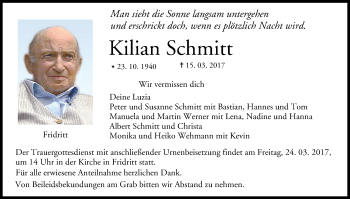 Anzeige von Kilian Schmitt von MGO