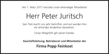 Anzeige von Peter Juritsch von MGO