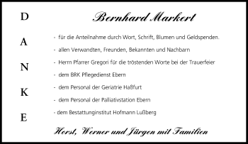 Anzeige von Bernhard Markert von MGO