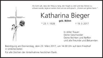 Anzeige von Katharina Bieger von MGO
