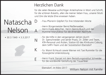 Anzeige von Natascha Nelson von MGO