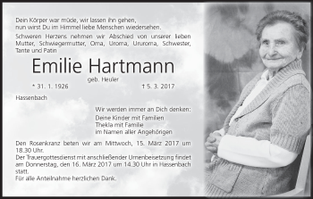 Anzeige von Emilie Hartmann von MGO