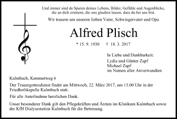 Anzeige von Alfred Plisch von MGO