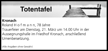 Anzeige von Totentafel vom 18.03.2017 von MGO