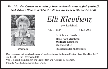Anzeige von Elli Kleinhenz von MGO