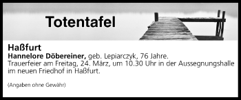 Anzeige von Totentafel vom 16.03.2017 von MGO