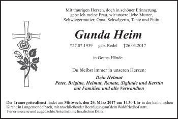 Anzeige von Gunda Heim von MGO