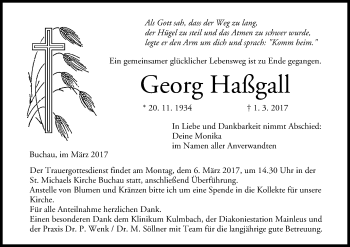 Anzeige von Georg Haßgall von MGO
