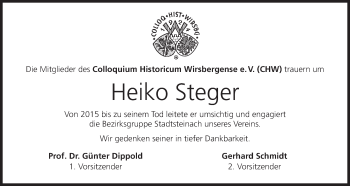 Anzeige von Heiko Steger von MGO