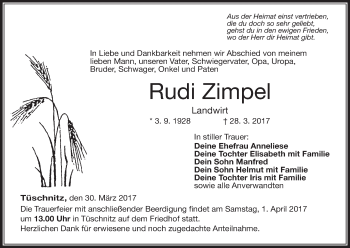 Anzeige von Rudi Zimpel von MGO