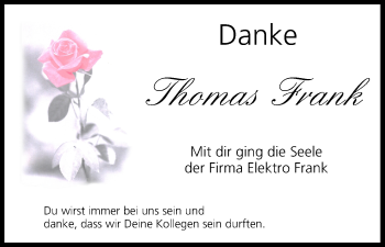 Anzeige von Thomas Frank von MGO